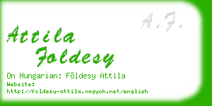 attila foldesy business card